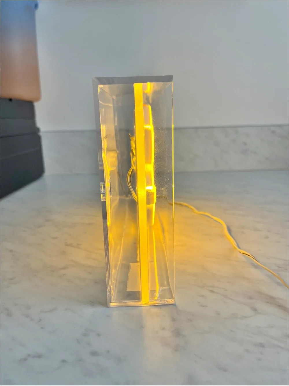 Modern Boho Yellow Evil Eye LED‎ Neon Sign Acrylic Box USB Powered Decor